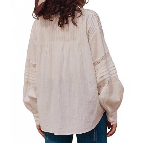 NEW SPELL stevie lace shirt in -camellia - Picture 2 of 7